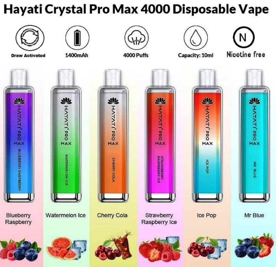 استكشاف Hayati Pro Max 4000 Puffs Vape - ليموناد الوردي: تجربة فيب ممتعة ومبتكرة في قطر