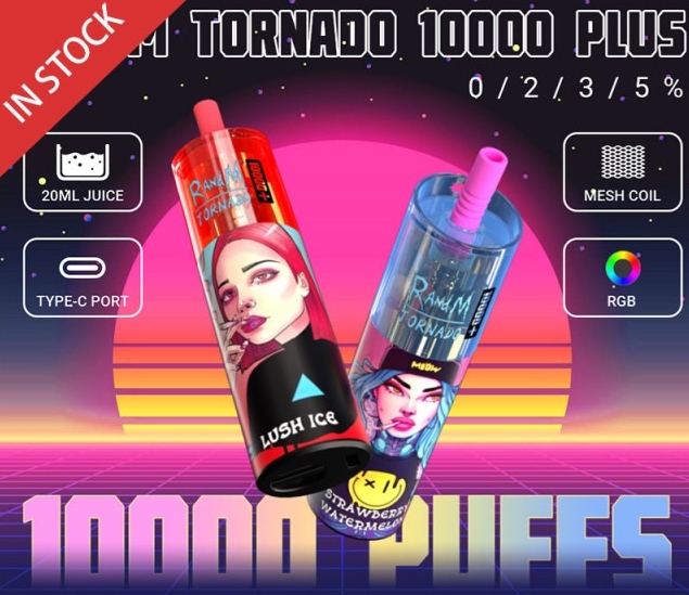 RandM Tornado 10000 Plus Vape - الجليد الخصب: تجربة فيب استثنائية في سوق الكويت 2025